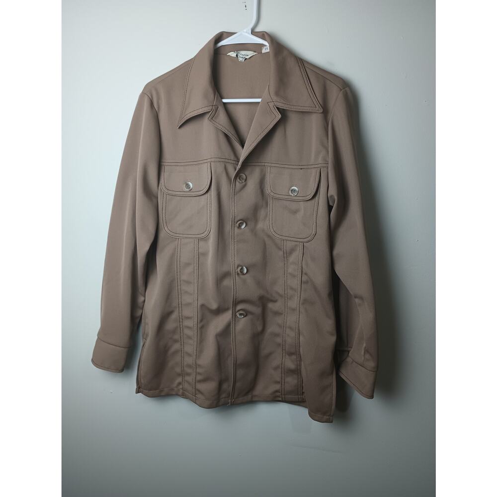 Vtg Distinctive Sportswear Jacket Button up‎ Shirt Men's Medium 70s 80s Western